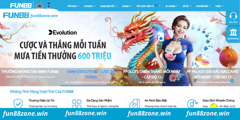 Fun88 – chơi hay rút tiền liền tay