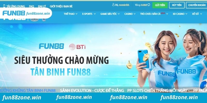 Thao tác đăng nhập Fun88 